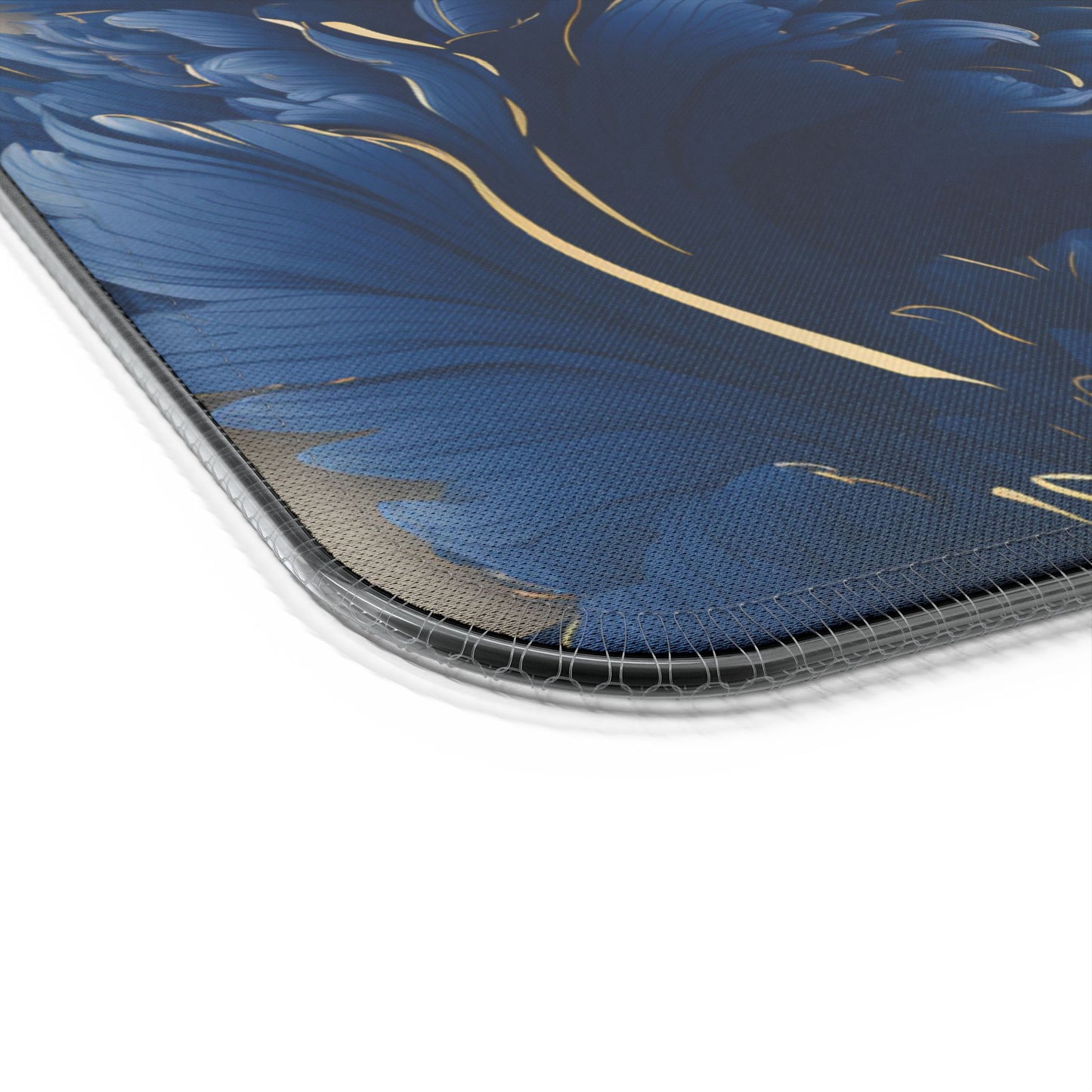 Artistic floral rgb gaming mouse pad with 15w Qi wireless charging, non-slip desk mat